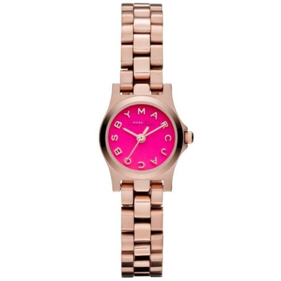 Marc Jacobs Accessories - Marc Jacobs ‘dinky’ Rose gold and pink mini watch mbm3203